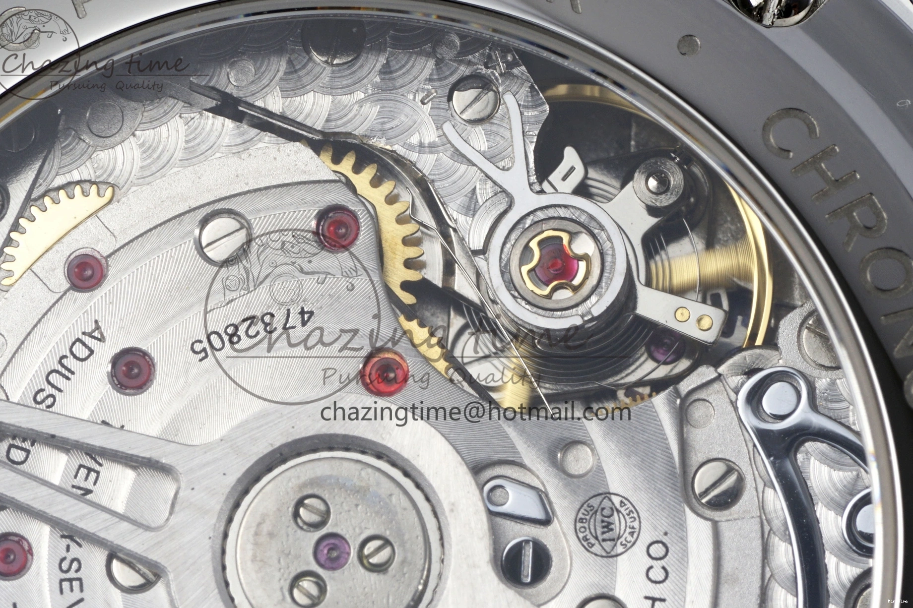 MIROTIME 0205 Portuguese Chrono IW371620 APSF 1:1 Best Edition White Blue Dial on Blue Leather Strap A MultiPurpose 7039